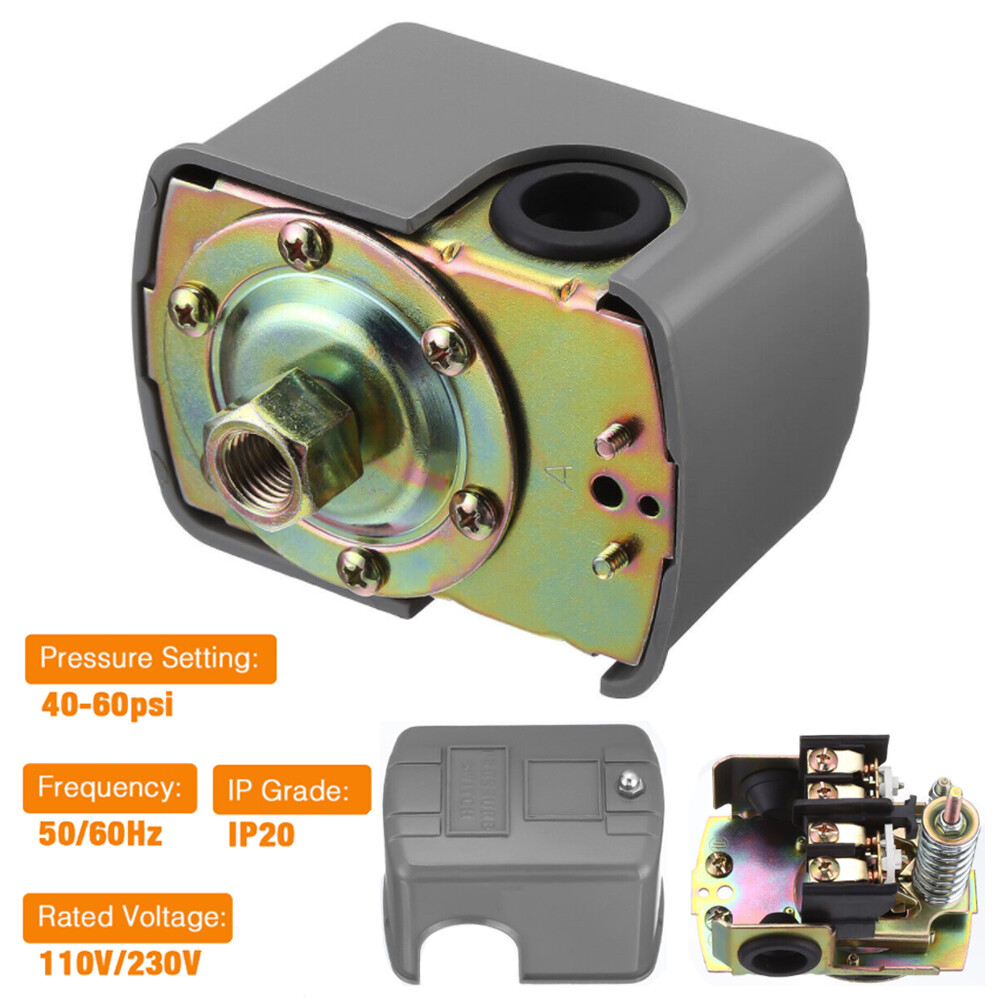 40-60 PSI Well Water Pump Pressure Control Switch Adjustable Double Spring Pole