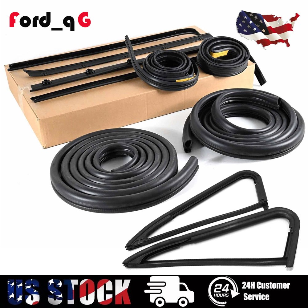 Complete Door Window Weatherstrip Seals Set Kit for 1982-1991 Chevy GMC C10 K10