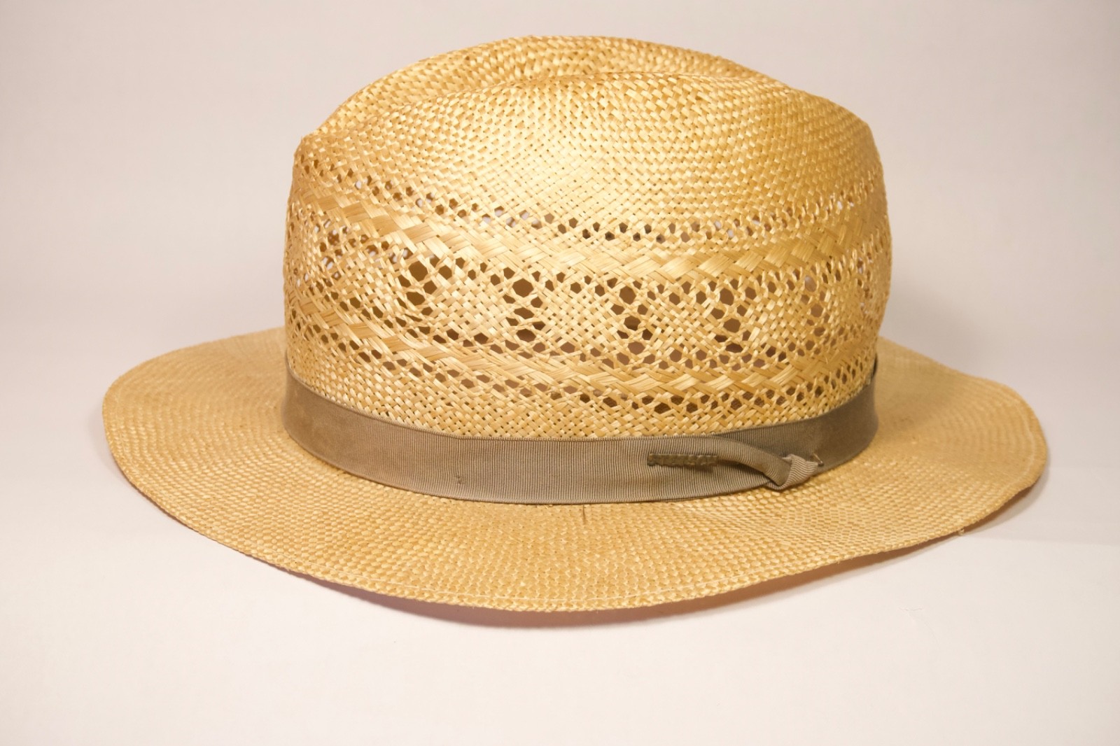 Beautiful Vintage STETSON SHANTUNG STRAW VENTED OPEN ROAD PANAMA/FEDORA HAT 61cm Beautiful Vintage STETSON SHANTUNG STRAW VENTED OPEN ROAD PANAMA/FEDORA HAT 61cm