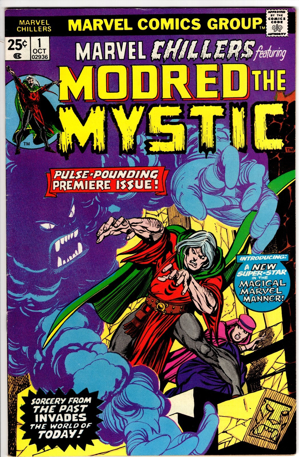 MARVEL CHILLERS #1 (1975): KEY- 1st Mordred the Mystic: FINE