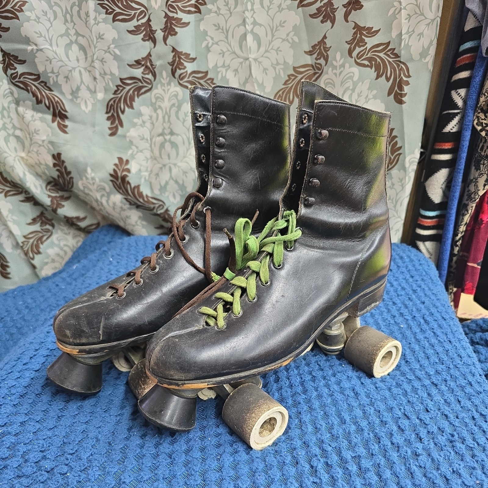 Roller Derby Pacer Black Leather High Skates Men’s 9 Lebeda Sprinter Wheels VTG Roller Derby Pacer Black Leather High Skates Men’s 9 Lebeda Sprinter Wheels VTG