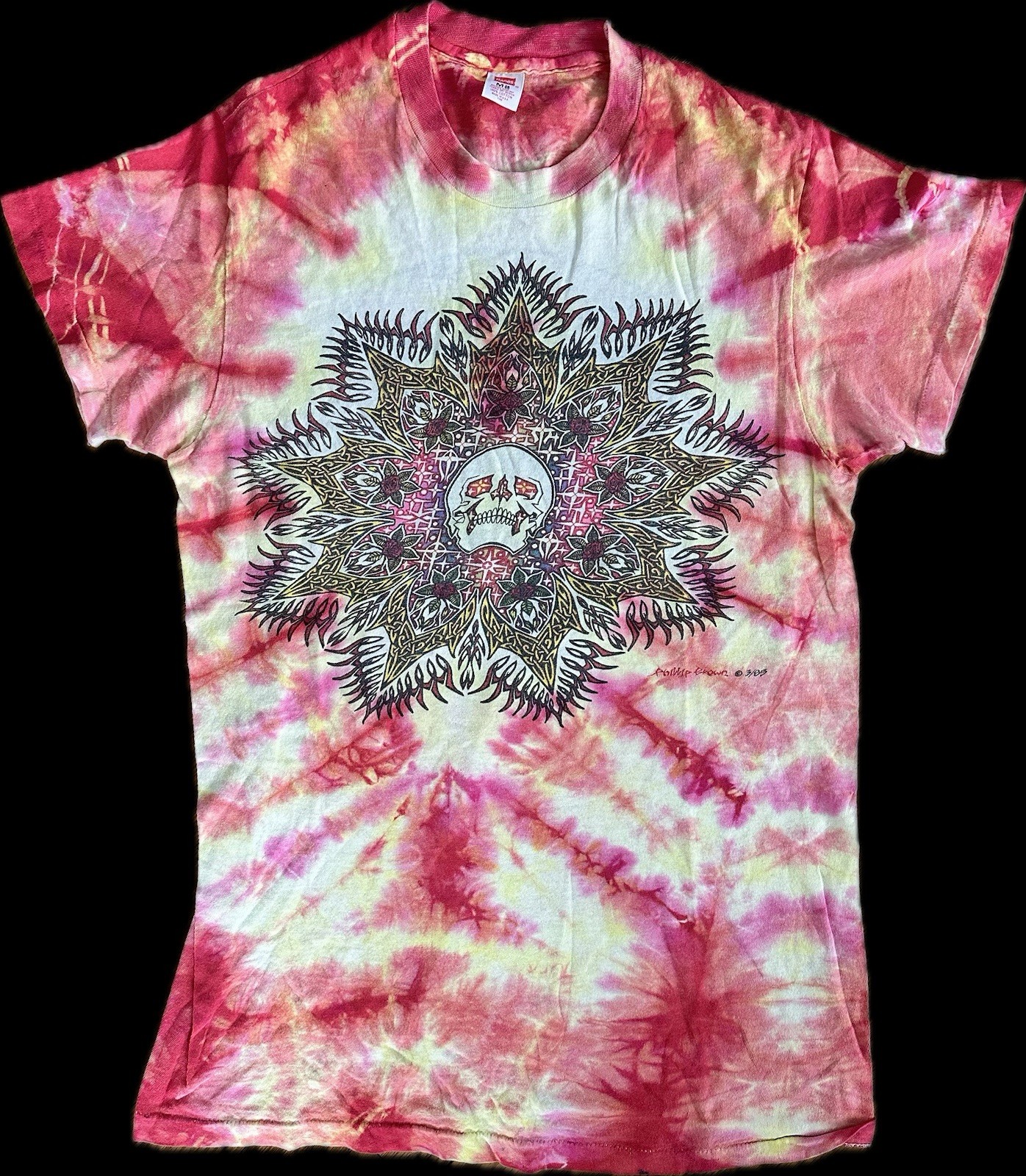 Phillip (Phil) Brown Vintage Tie Dye Skull Shirt Size M Single Stitch Two-Sided Phillip (Phil) Brown Vintage Tie Dye Skull Shirt Size M Single Stitch Two-Sided