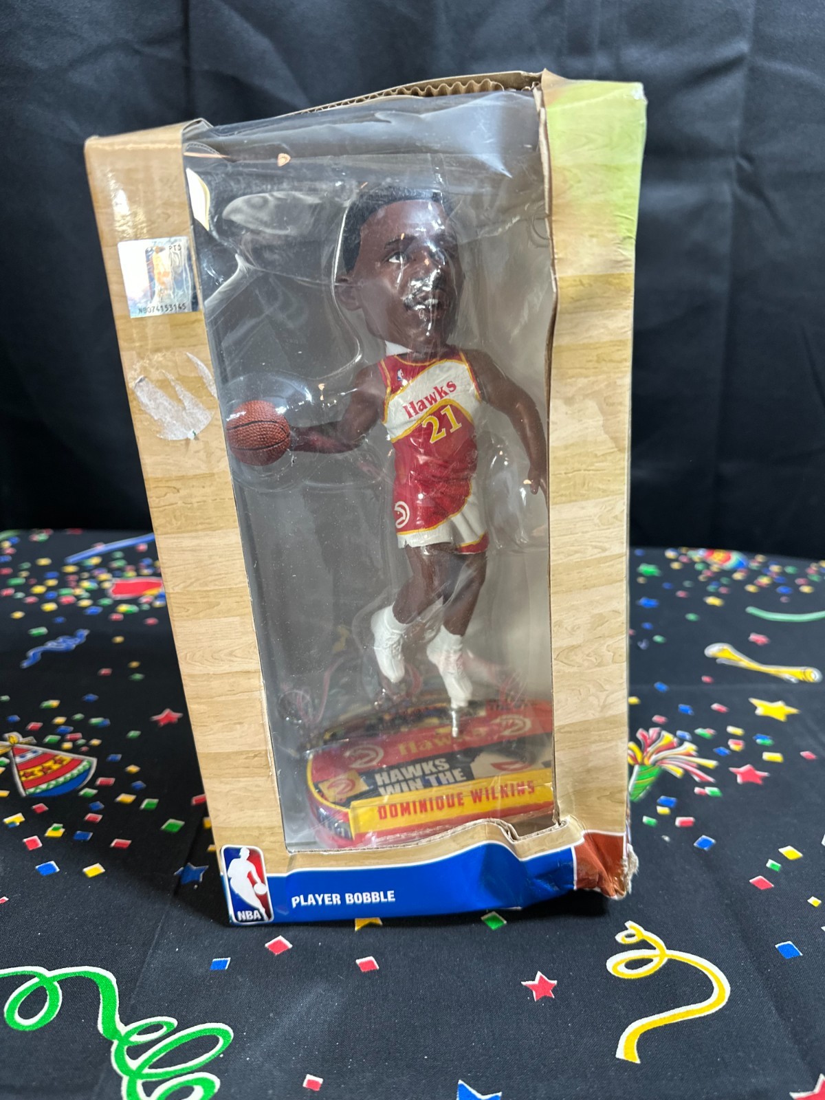 NBA.com FOCO #21 Dominique Wilkins Atlanta Hawks Player Bobble - 211 of 2017 NEW