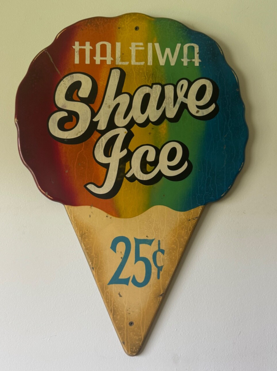 Rare Steven Neill “Haleiwa Shave Ice” #8554 Sign Art Collectible 2016