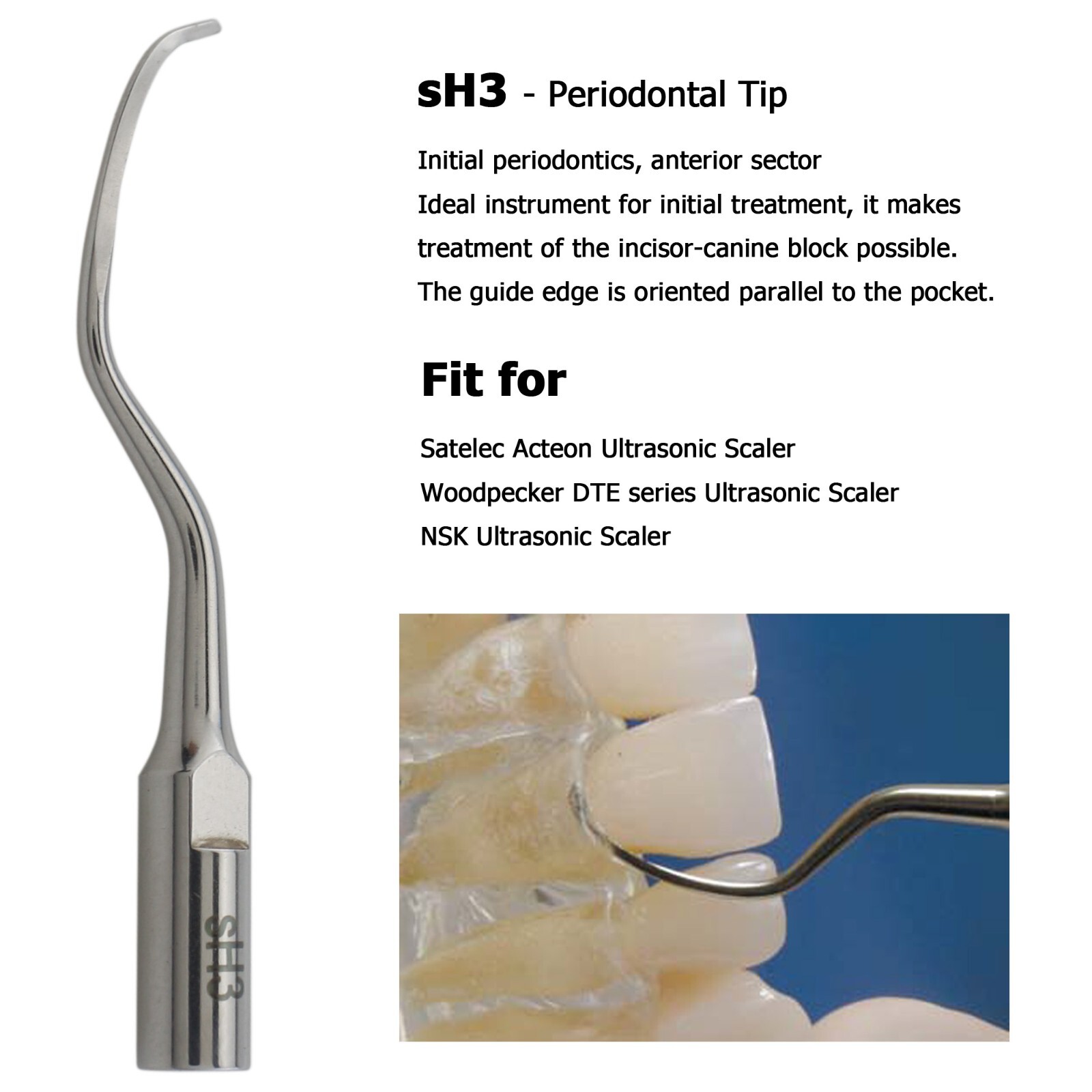 Satelec Acteon Perio Piezo Tips Dental Ultrasonic Scaler Tips H3 H4R SH4L TK2-1R Satelec Acteon Perio Piezo Tips Dental Ultrasonic Scaler Tips H3 H4R SH4L TK2-1R