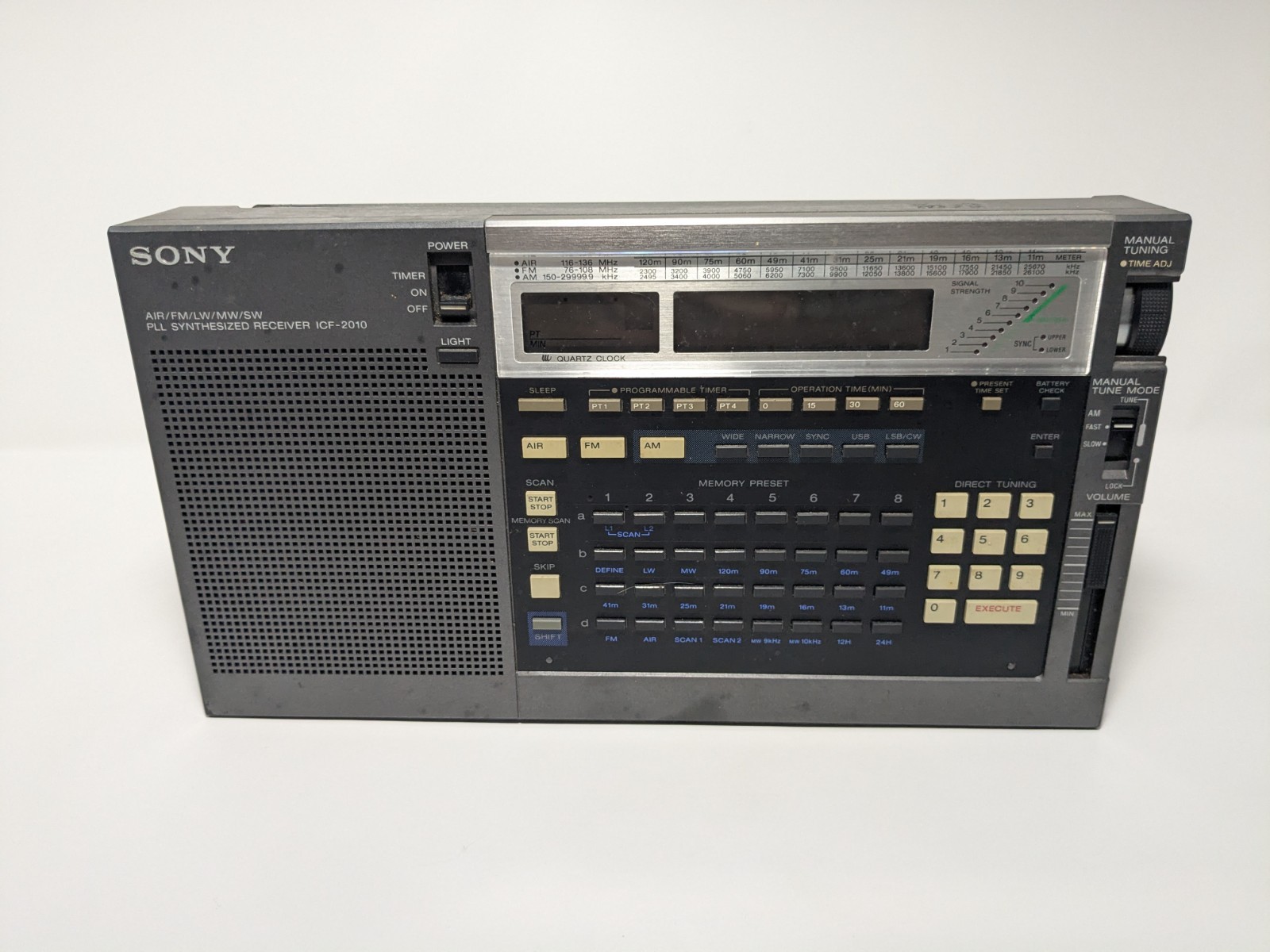 Sony ICF-2010 Portable Digital Tuning AM/FM Shortwave SSB Radio Black As Is Sony ICF-2010 Portable Digital Tuning AM/FM Shortwave SSB Radio Black As Is
