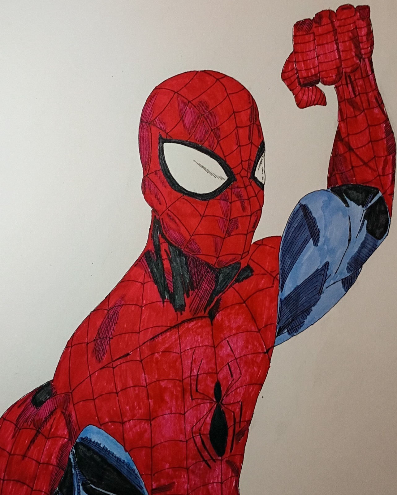 Amazing Spider-man drawing selfie on 11×17 comic art paper Amazing Spider-man drawing selfie on 11×17 comic art paper