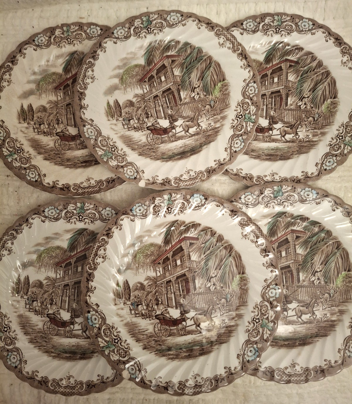Set Of 6 Heritage Hall French Provincial Salad Plates Johnson Brothers 8\ Set Of 6 Heritage Hall French Provincial Salad Plates Johnson Brothers 8\