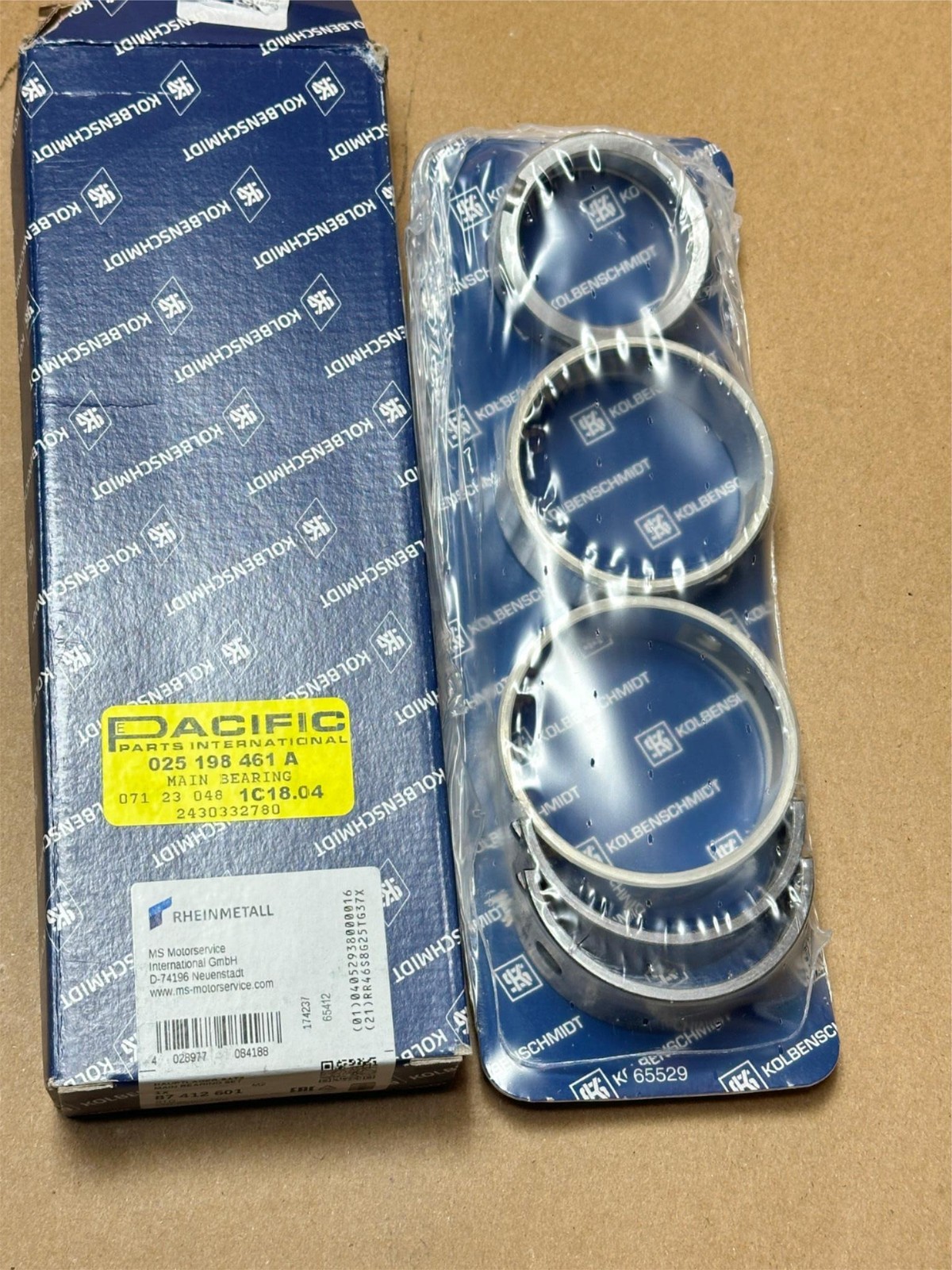 KOLBENSCHMIDT Crankshaft Main Bearing Set 025198461A VW Volkswagen Vanagon STD