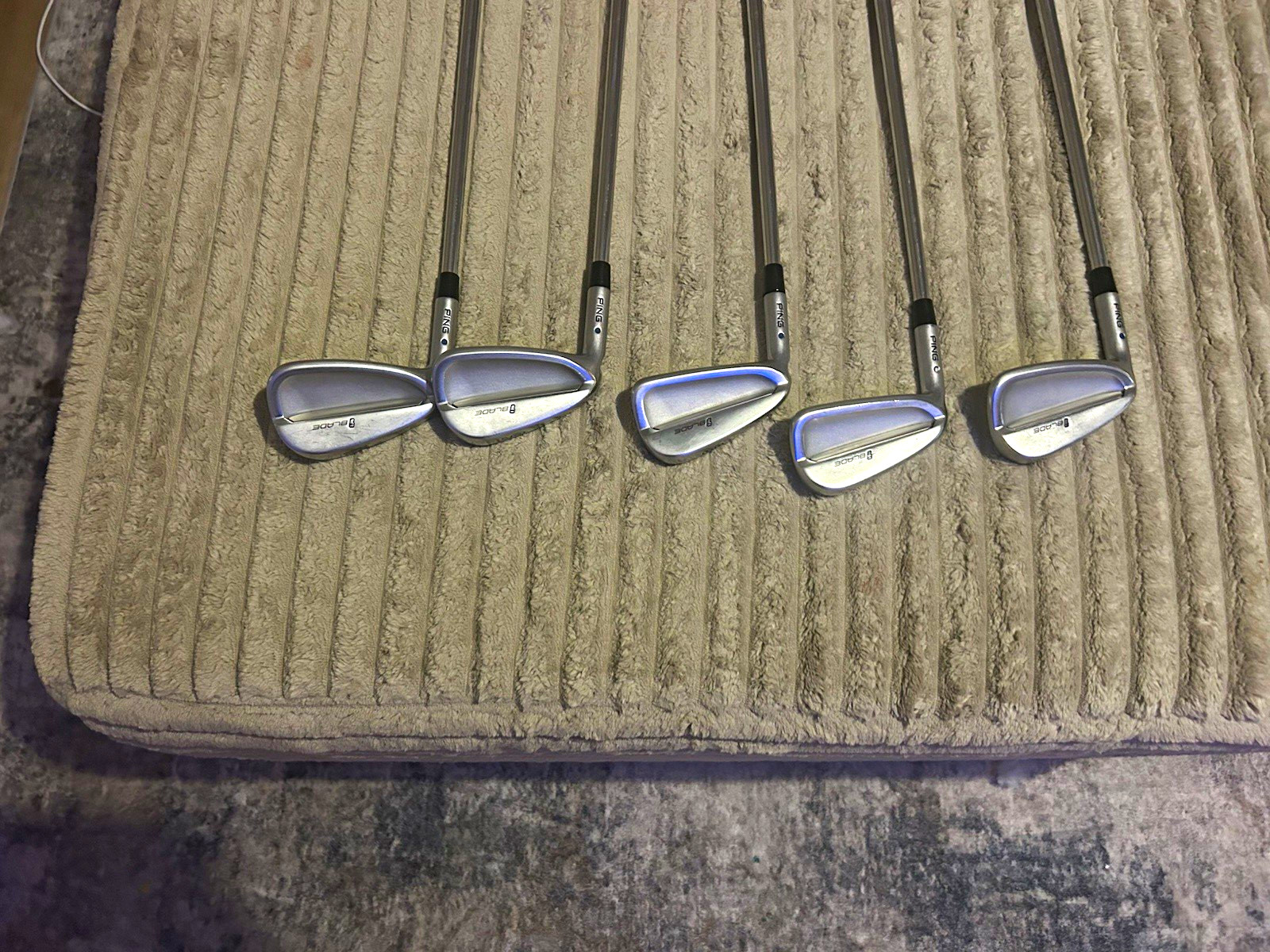 PING i Blade 5pc Iron Set Left-Handed Men’s kbs tour lights Steel Stiff 6-9