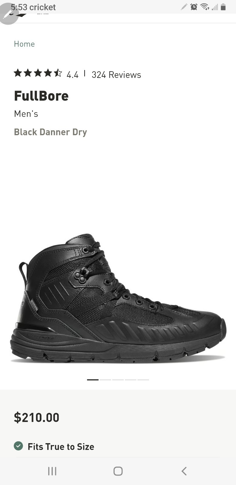 Danner Fullbore Boots (Water-proof), Black, Size: 10R Danner Fullbore Boots (Water-proof), Black, Size: 10R