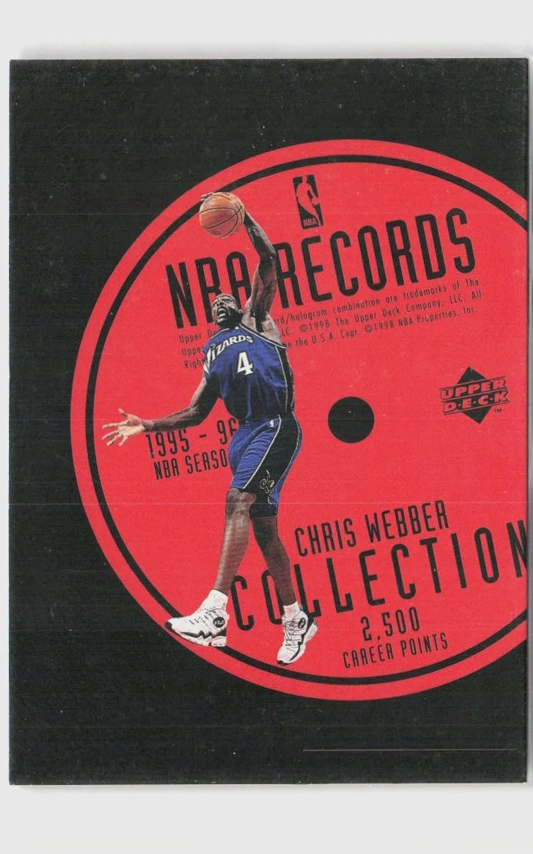 Chris Webber 1998 Upper Deck Hardcourt NBA Records Collection Wizards 019 Chris Webber 1998 Upper Deck Hardcourt NBA Records Collection Wizards 019