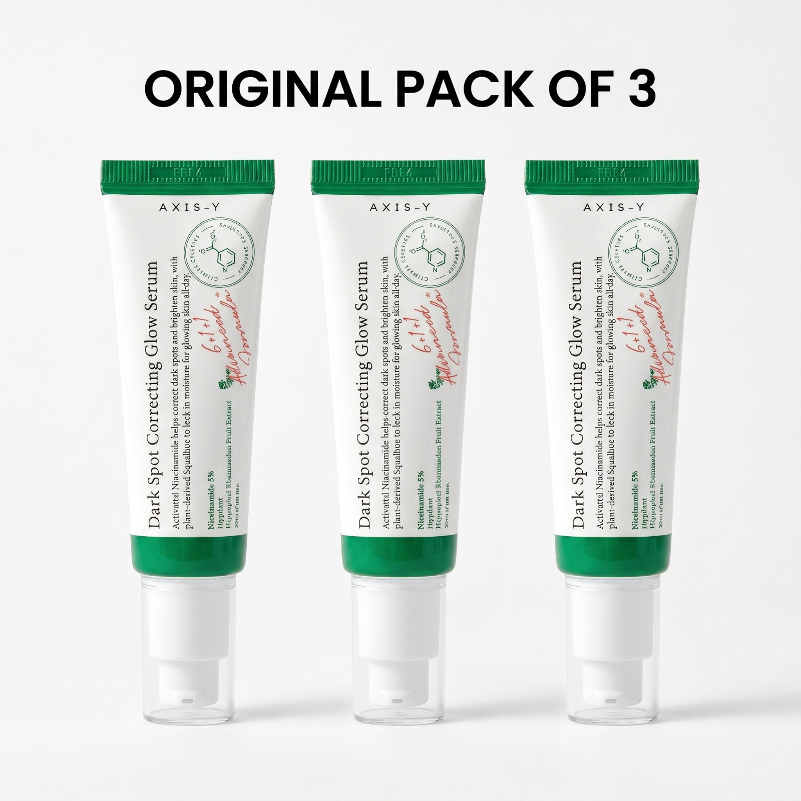 AXIS-Y Dark Spot Correcting Glow Serum 50ml Pack of 3 Niacinamide Brightening