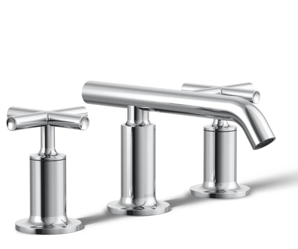 Kohler Purist K-14410-3-CP Widespread Bathroom Sink Faucet Drain Polished Chrome