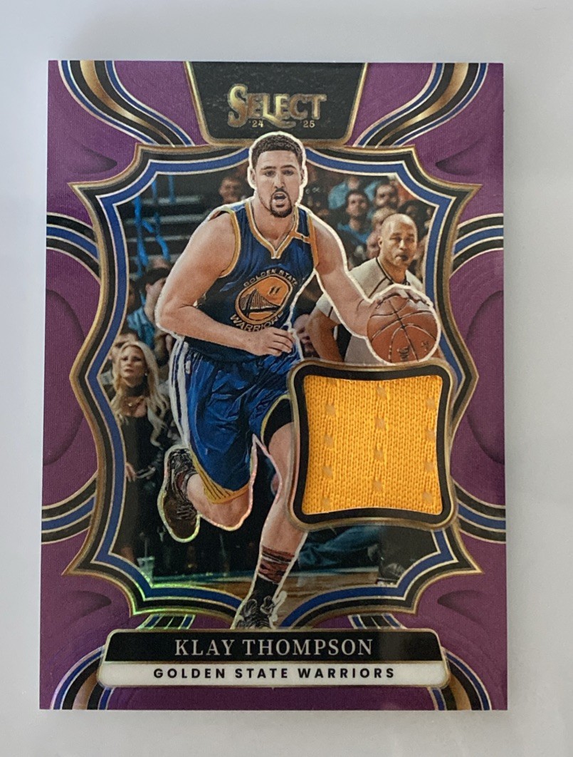 2024-25 Panini Select - Throwback Memorabilia Klay Thompson #TM-THO Purple Prizm 2024-25 Panini Select - Throwback Memorabilia Klay Thompson #TM-THO Purple Prizm