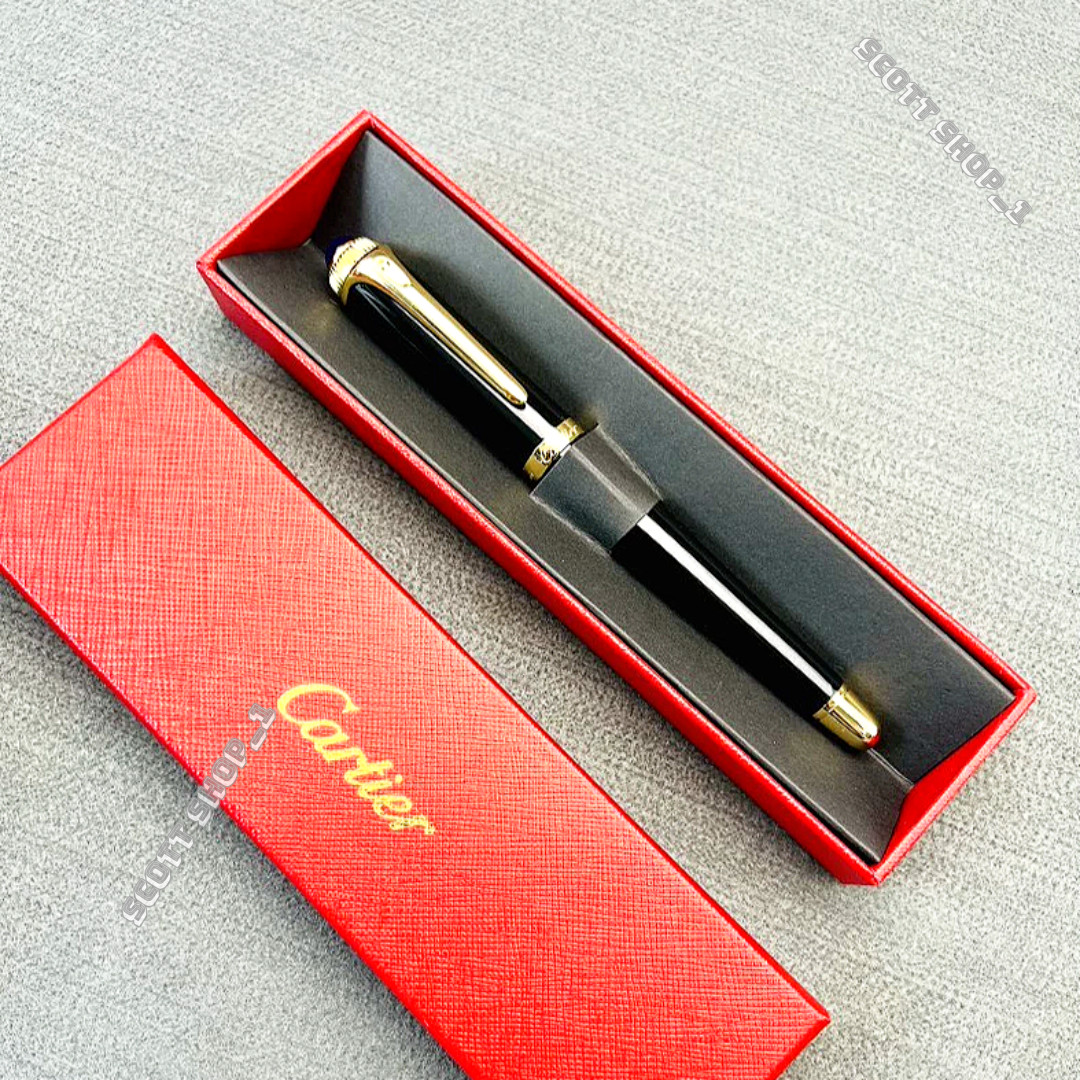 CARTIER Black Gold Composite Rollerball Pen Executive AD VIP Gift Rare CARTIER Black Gold Composite Rollerball Pen Executive AD VIP Gift Rare