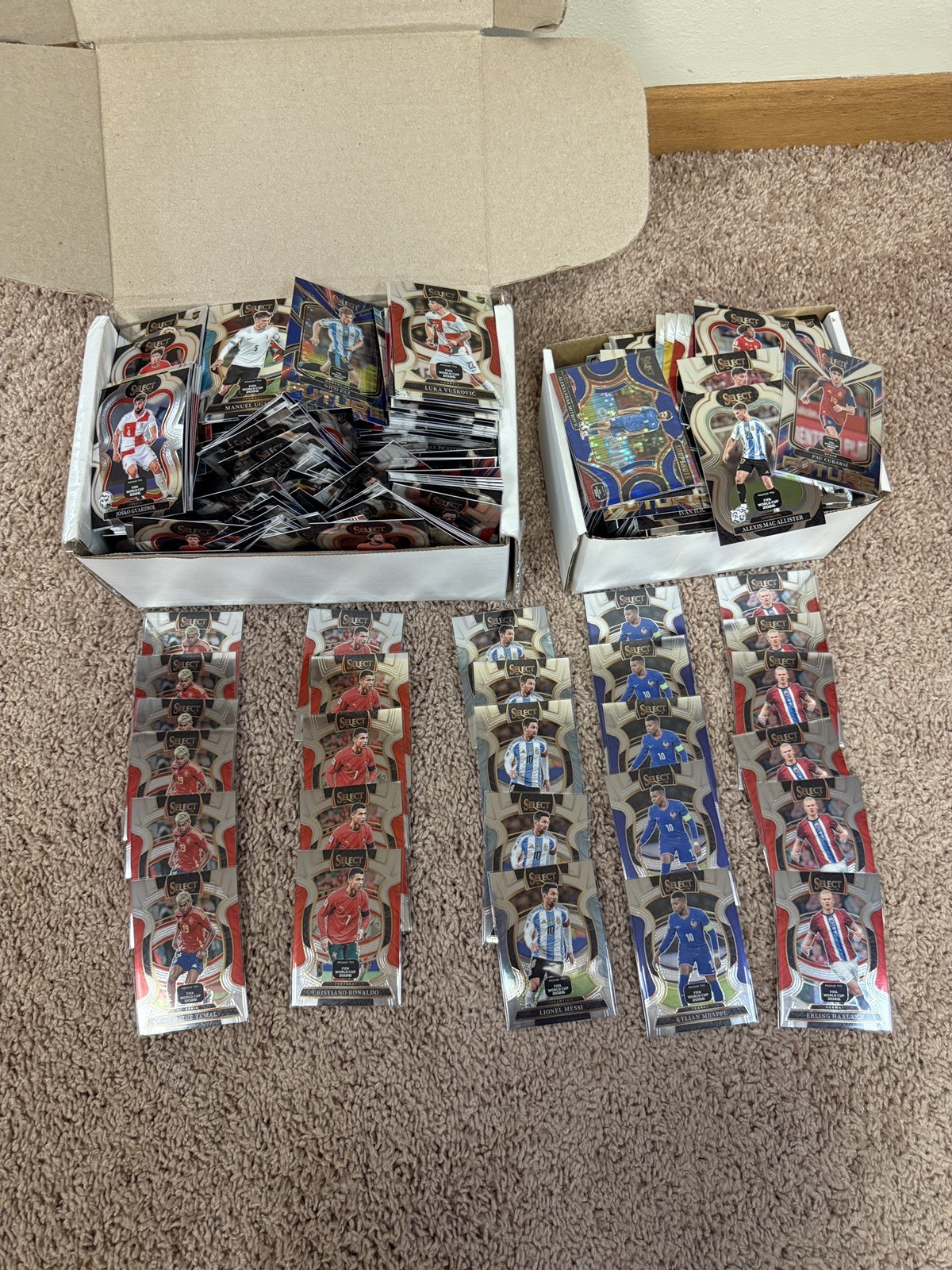 2026 Panini Select FIFA World Cup Soccer 1000+ Card Lot Messi Yamal Inserts RC 2026 Panini Select FIFA World Cup Soccer 1000+ Card Lot Messi Yamal Inserts RC