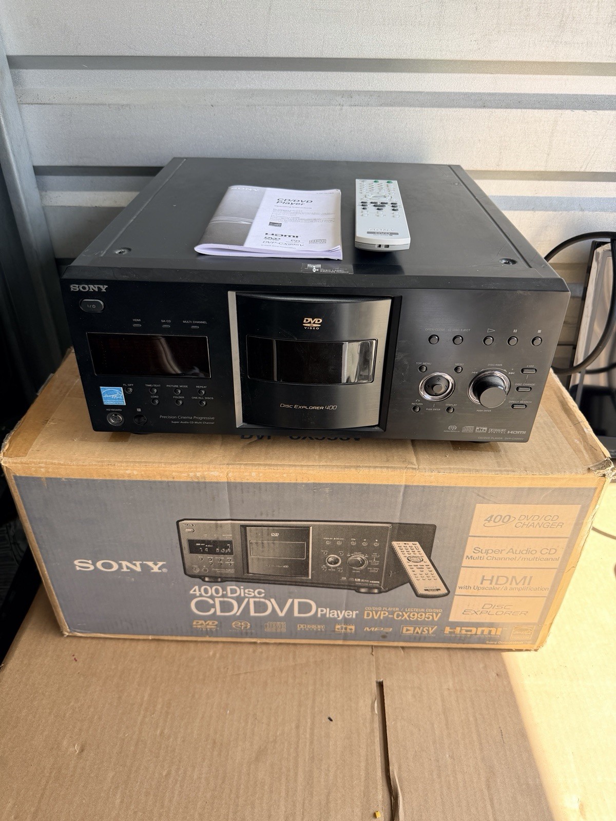 NEW BELTS VINTAGE Sony DVP-CX995V Disc Explorer 400 CD/DVD ***Working HDMI NEW BELTS VINTAGE Sony DVP-CX995V Disc Explorer 400 CD/DVD ***Working HDMI