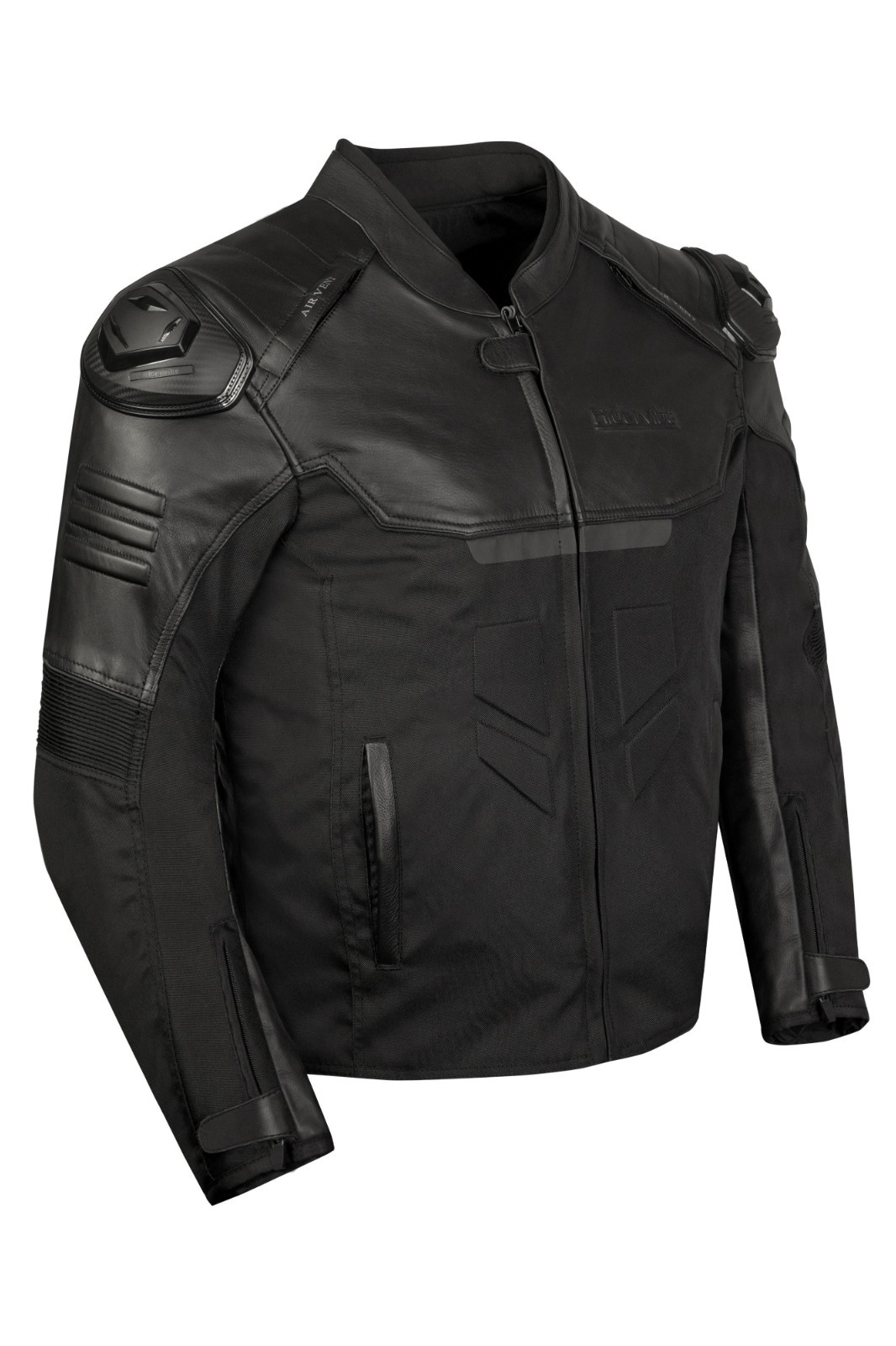 Premium Men\'s Black leather Textile Motorcycle Biker Reflective CE Armor Jacket Premium Men\'s Black leather Textile Motorcycle Biker Reflective CE Armor Jacket