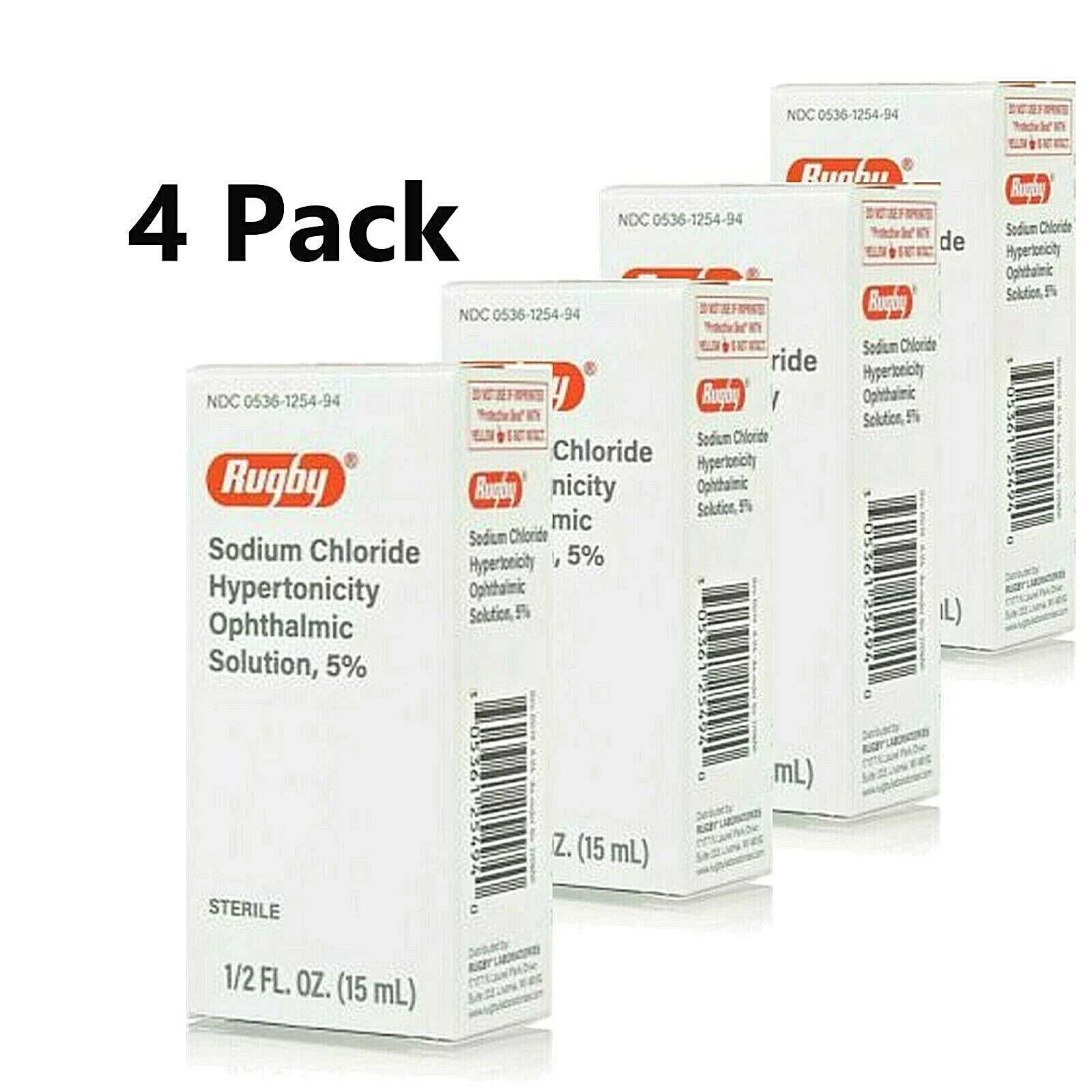 4x Muro128 Rugby Sodium Chloride 5% Ophthalmic Sol Eye Drops 15mL 5/30/28 4x Muro128 Rugby Sodium Chloride 5% Ophthalmic Sol Eye Drops 15mL 5/30/28