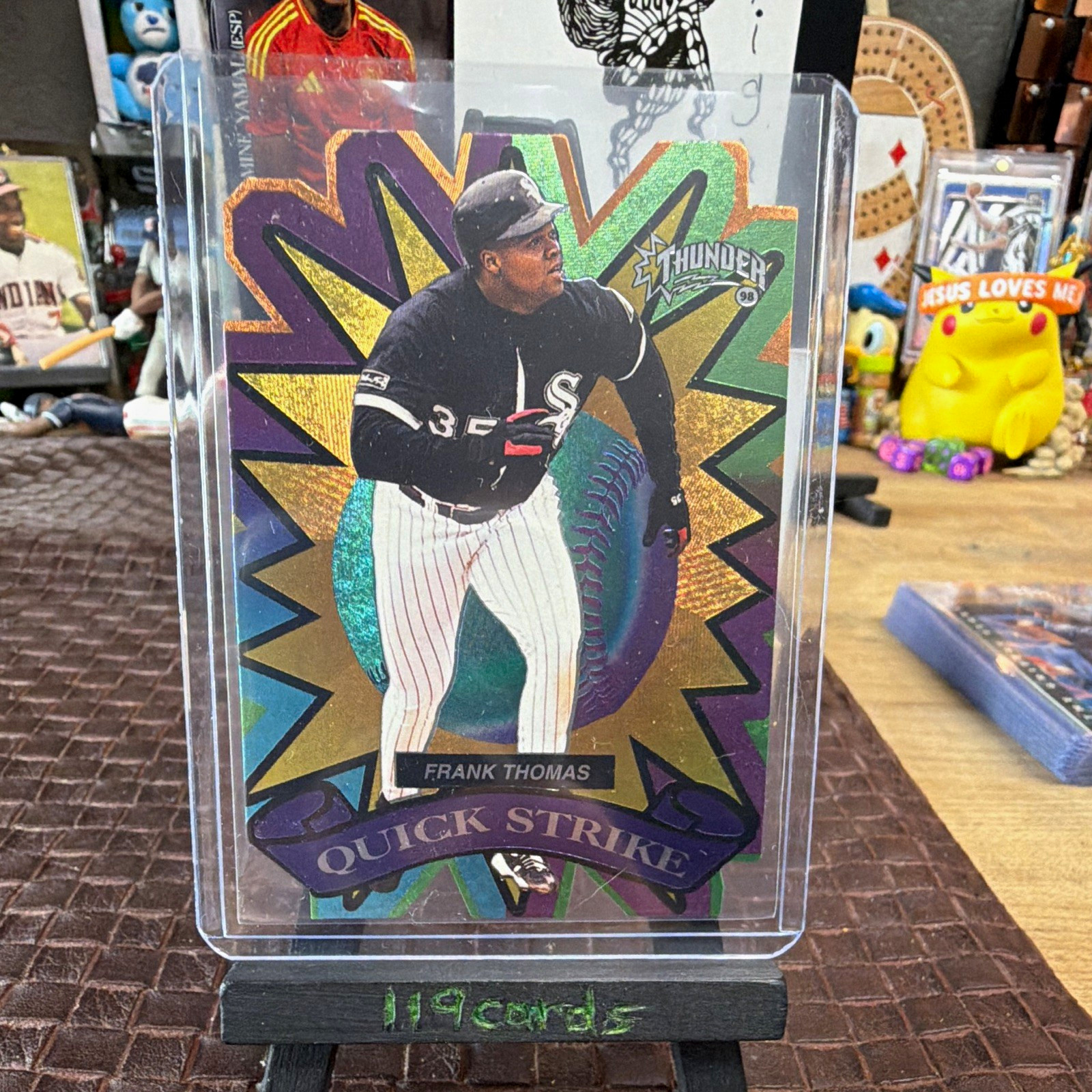 SkyBox 1998 Circa Thunder Quick Strike insert Frank Thomas White Sox #11 QS SkyBox 1998 Circa Thunder Quick Strike insert Frank Thomas White Sox #11 QS