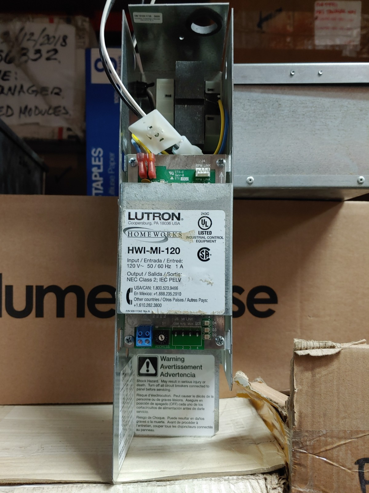 Lutron HWI-MI-120 HomeWorks Interactive Module Interface 120V RPM Control