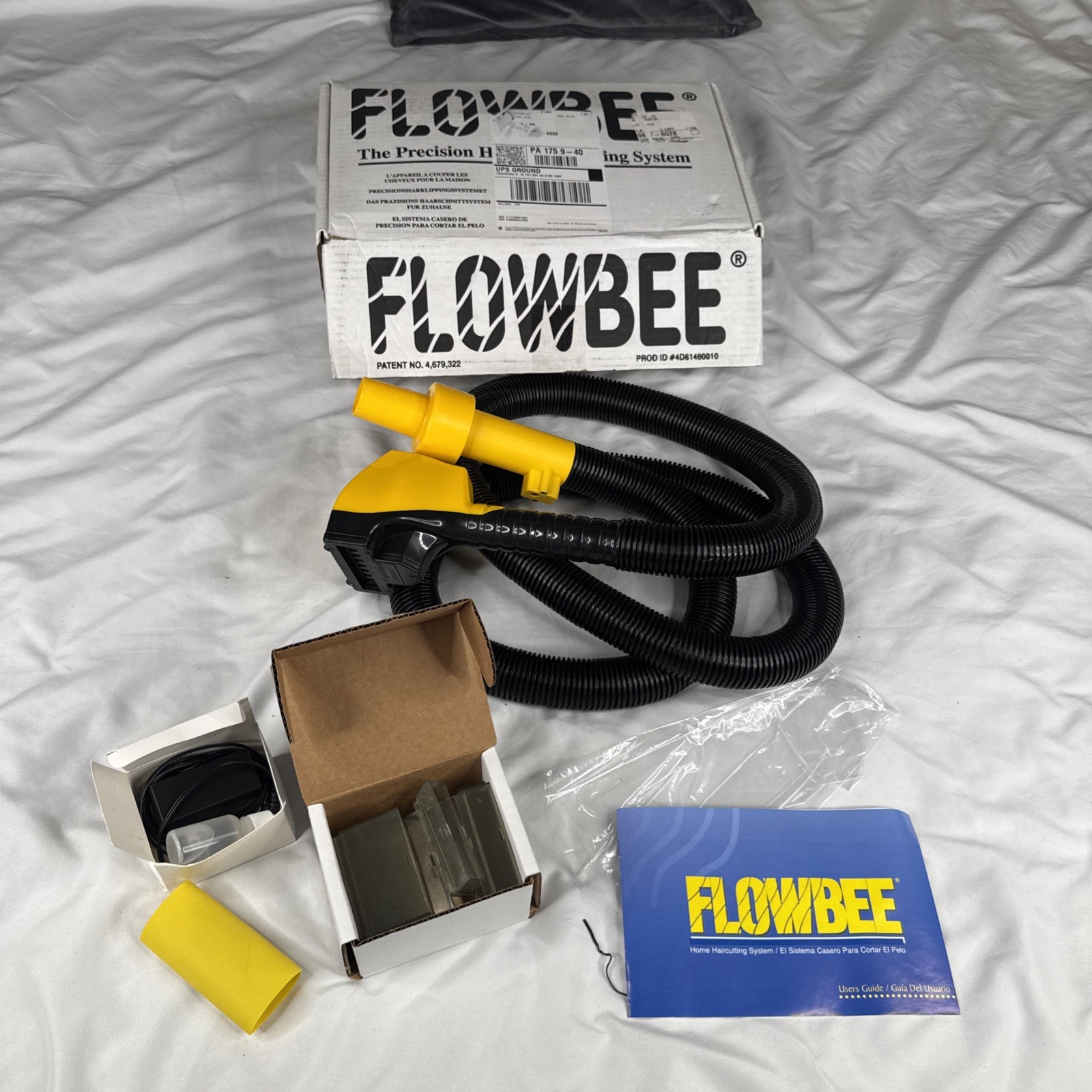 Flowbee Precision Hair Cutting System Accessories & Box Model 4D61460010 - WORKS