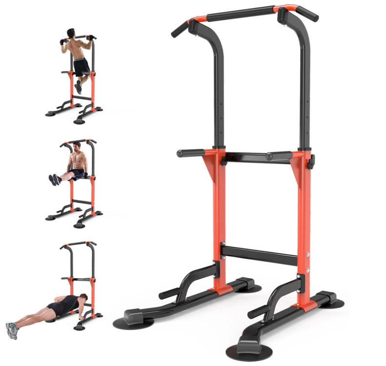 Estación de Dominadas y Fondos Multifuncional Soporta hasta 350 lb