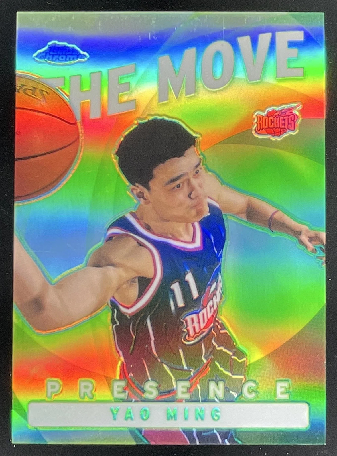 2002-03 Topps Chrome The Move Refractor #TM17 Yao Ming RC 2002-03 Topps Chrome The Move Refractor #TM17 Yao Ming RC
