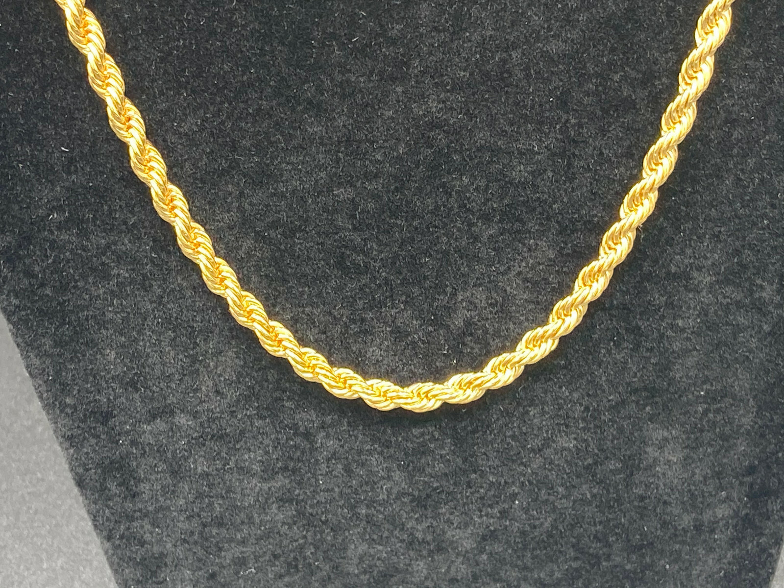 14k Gold Plated Rope Chain Necklace 24” 6mm 14k Gold Plated Rope Chain Necklace 24” 6mm