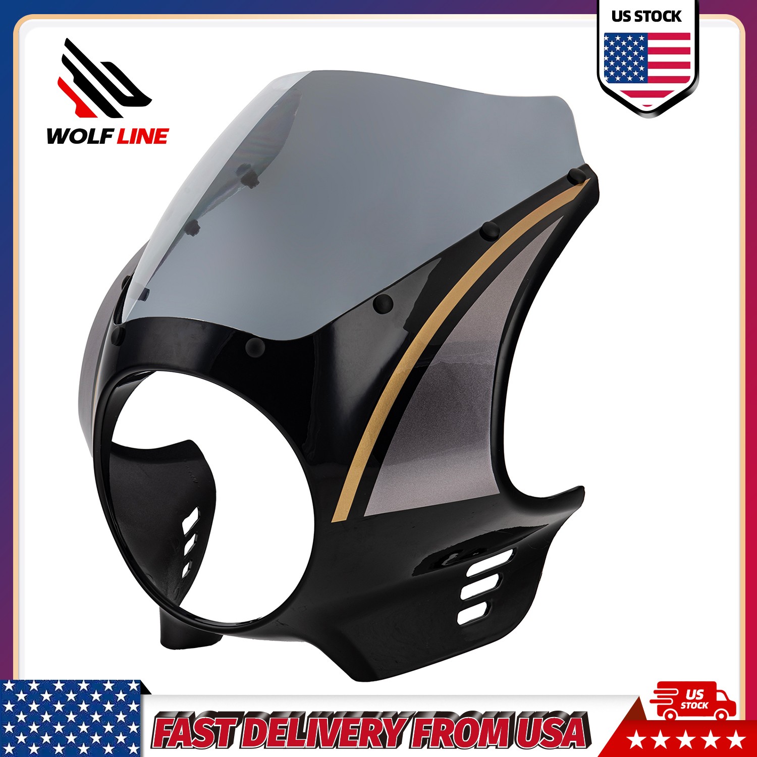 WOLFLINE Windshield & Headlight Fairing Cowling Kit for Yamaha XSR900 2022-2026