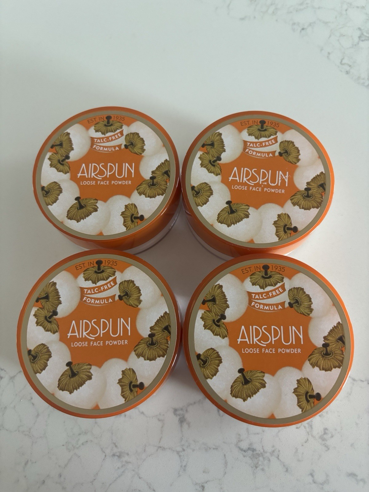 Coty Airspun Loose Face Powder Translucent 070-24 Talc-Free Lot of 4 New