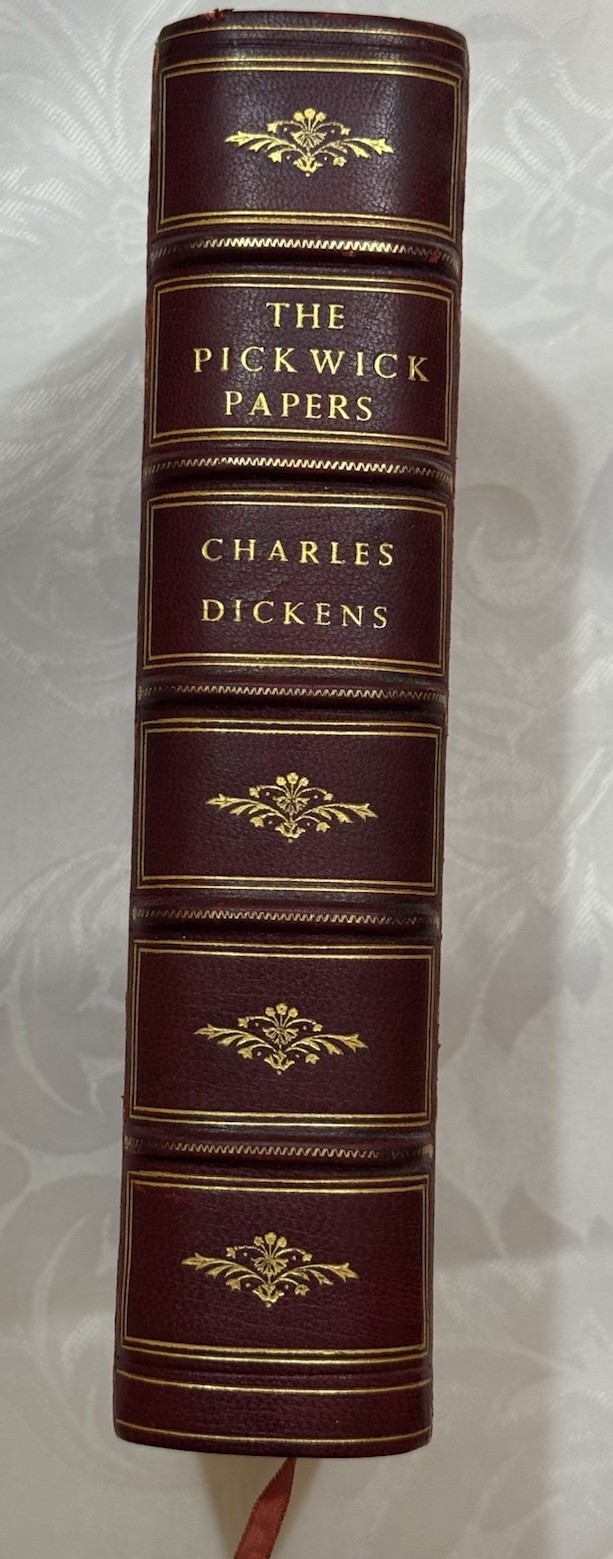 1837 Pickwick Papers Dickens Early American Ed Fine Leather Gilt Illustrated