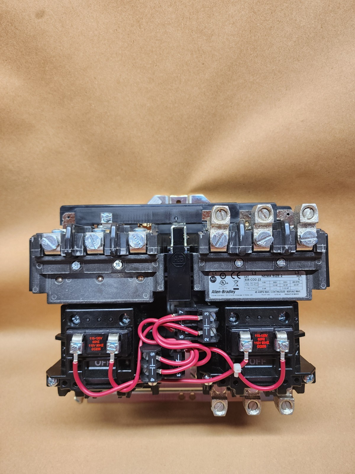 Allen-Bradley 505-COD-23 Ser C Reversing Starter 120 VAC Coil Allen-Bradley 505-COD-23 Ser C Reversing Starter 120 VAC Coil