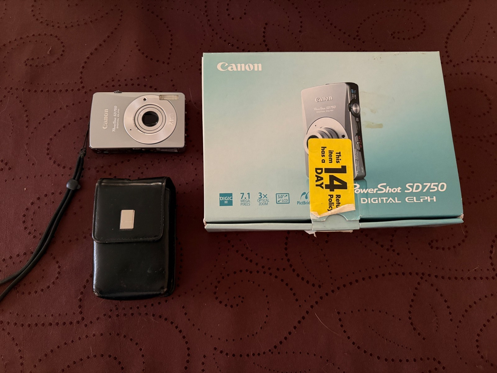 Canon PowerShot Digital ELPH SD750 / Digital IXUS 75 7.1MP Digital Camera -...