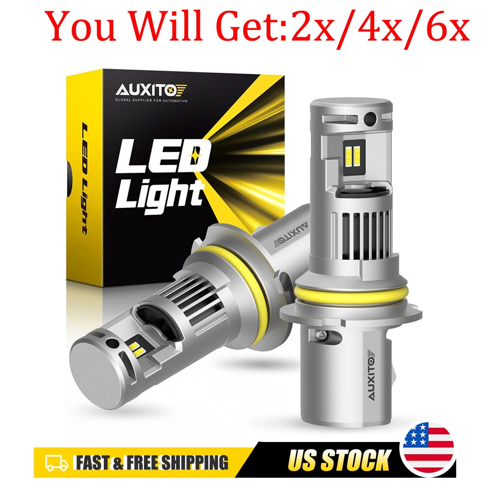 AUXITO 9004 HB1 LED Headlight Bulb High Low Beam Super Bright 40000LM 6000K 2-6X
