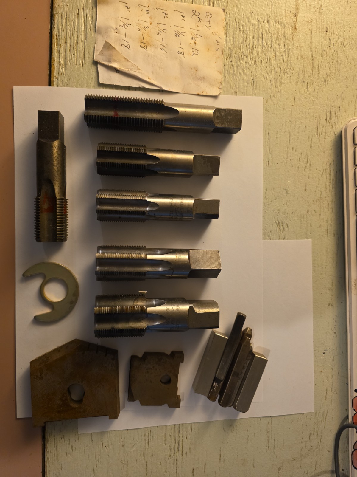 MACHINIST TOOL LATHE MILL Machinist Taps MACHINIST TOOL LATHE MILL Machinist Taps