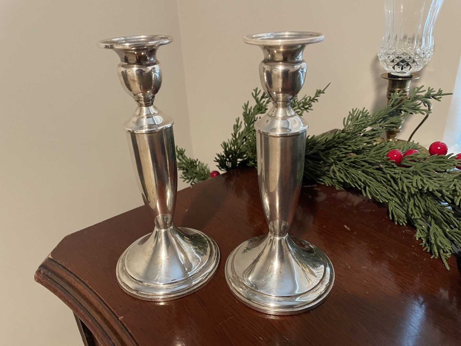 Pair Of TOWLE STERLING SILVER CANDLE STICKS WEIGHTED 7 1/2