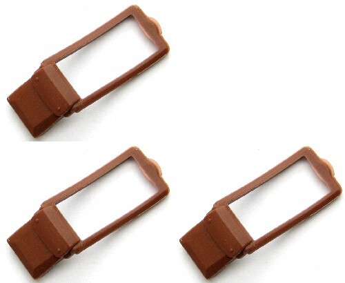 3x LEGO Part Reddish Brown Satchel 3x LEGO Part Reddish Brown Satchel