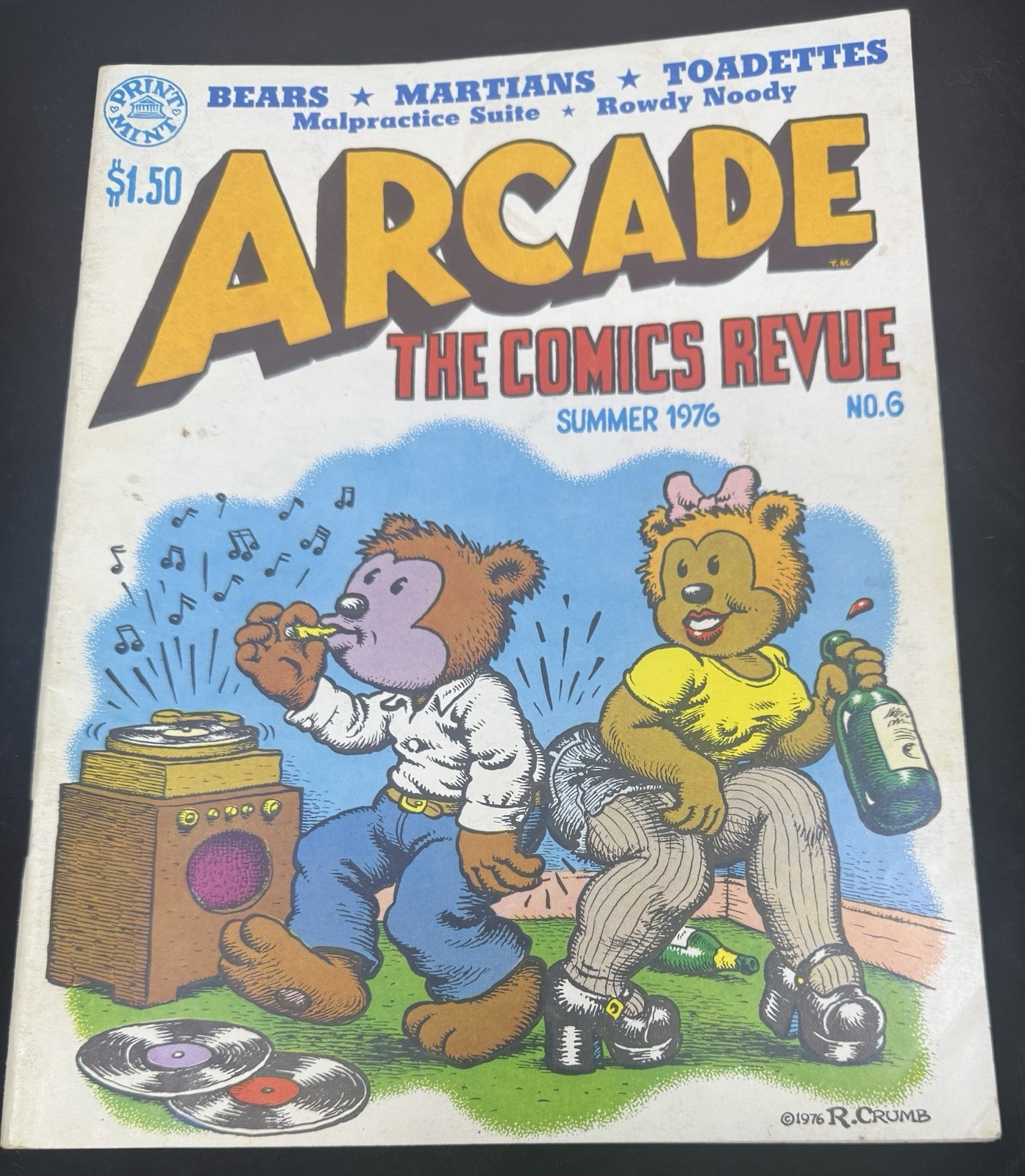 VTG 1976 ARCADE THE COMICS REVUE #6 R. CRUMB GARDENING COVER ADULT 18+ e VTG 1976 ARCADE THE COMICS REVUE #6 R. CRUMB GARDENING COVER ADULT 18+ e