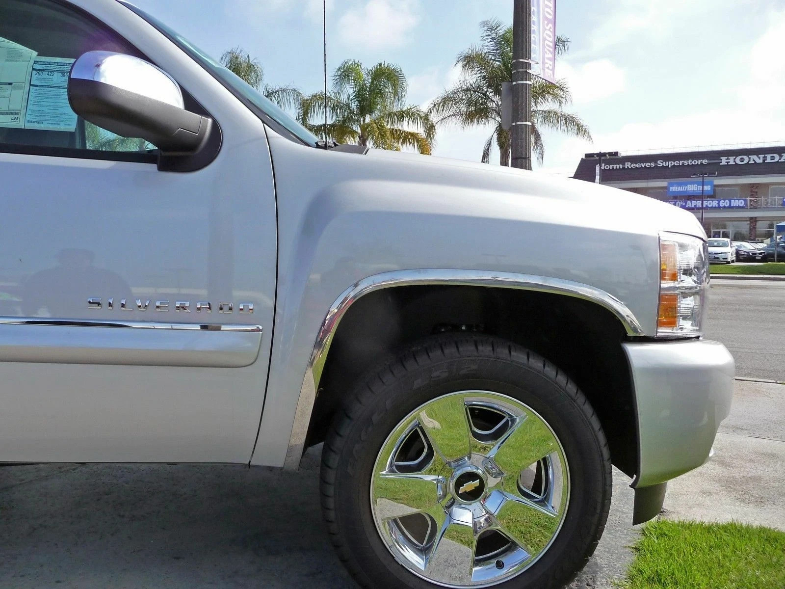 FOR 07-13 Chevy Silverado 1500 Chrome Stainless Steel Fender Trim Molding Flares FOR 07-13 Chevy Silverado 1500 Chrome Stainless Steel Fender Trim Molding Flares