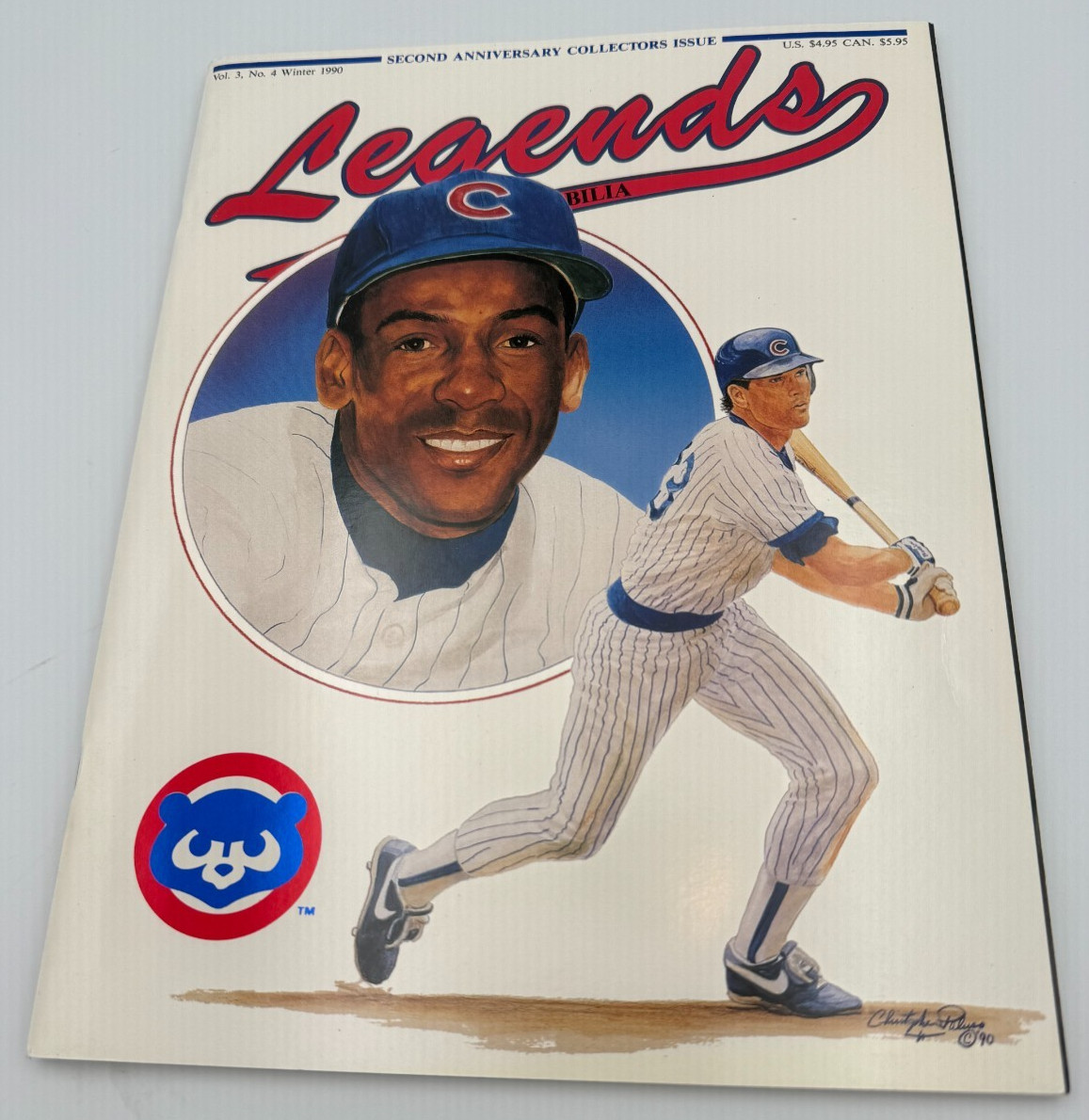 Legends Sports Memorabilia Magazine Winter 1990 Chicago Cubs RyneSandberg Insert