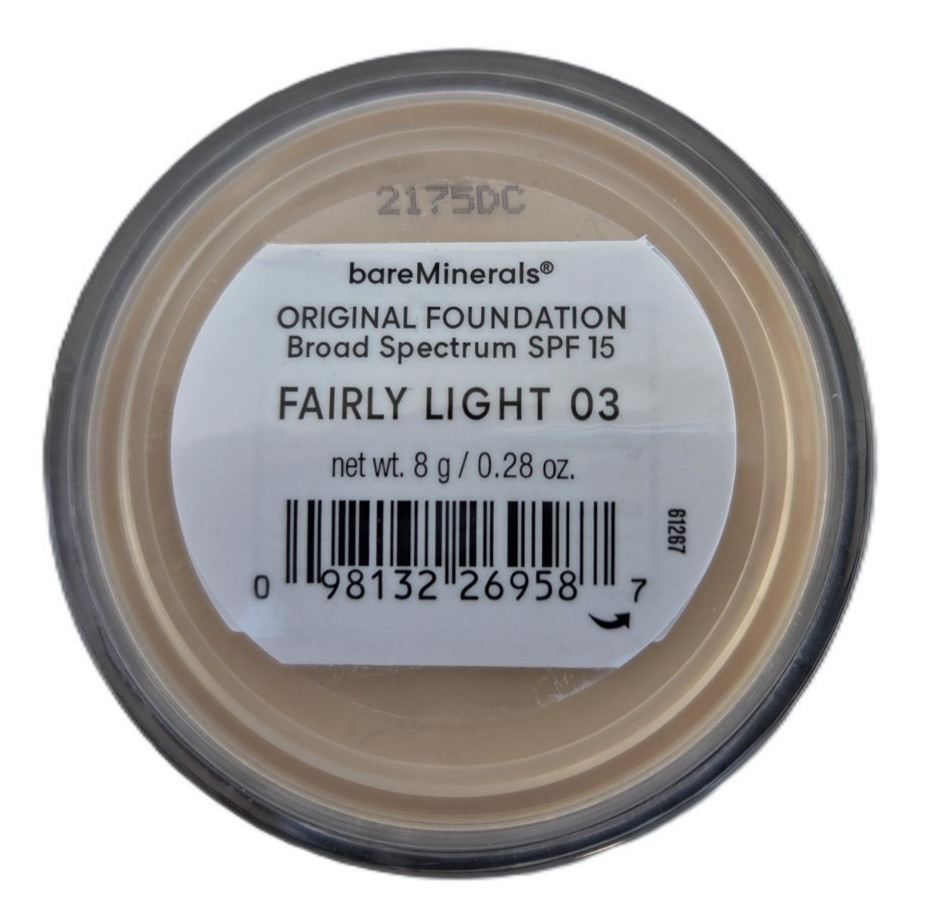 New Bareminerals Fairly Light 03 Original Foundation SPF 15 8g 0.28oz New Bareminerals Fairly Light 03 Original Foundation SPF 15 8g 0.28oz
