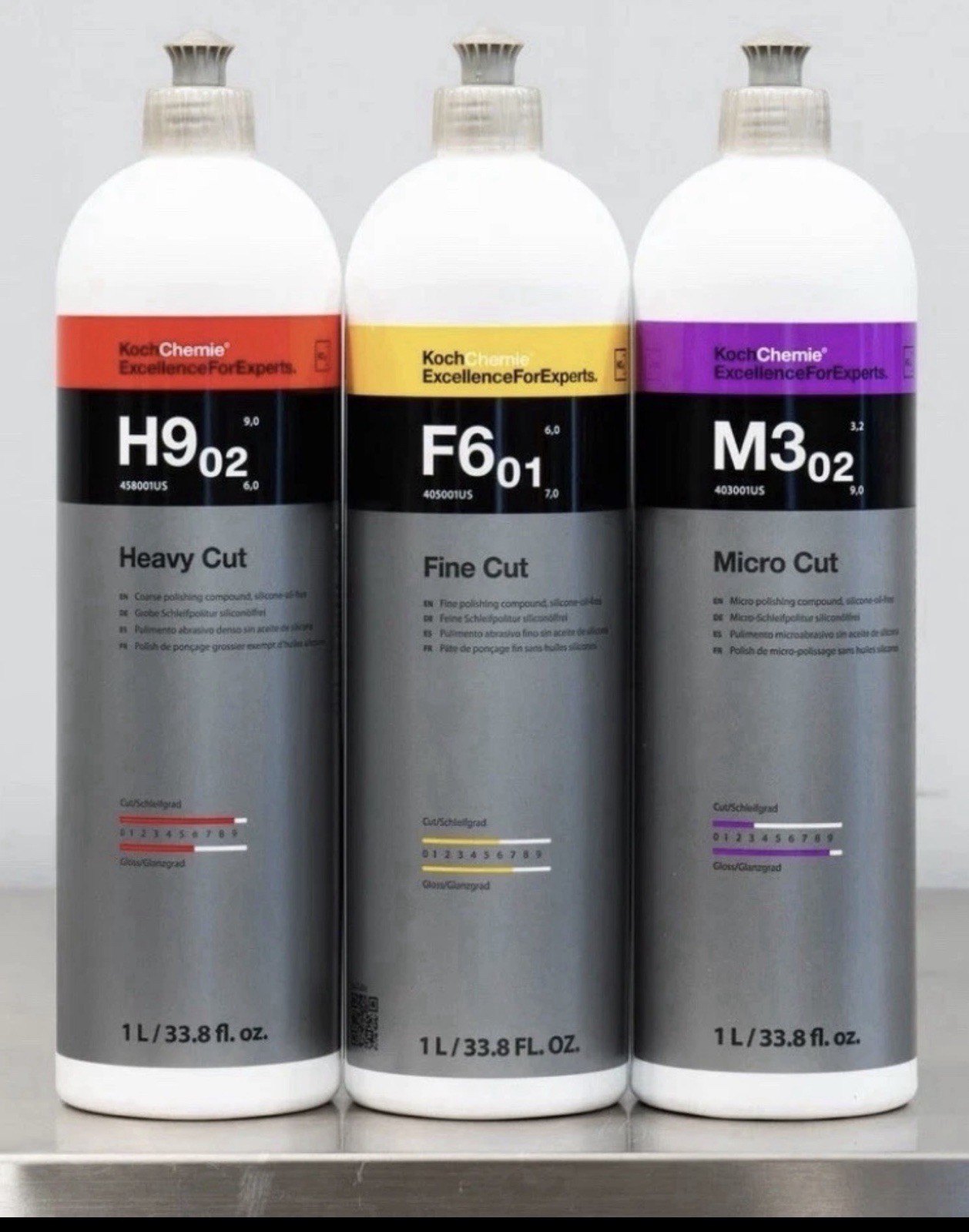 Koch Chemie Compound Polish Combo 1 Liter /Heavy/ Fine / Micro Cut Koch Chemie Compound Polish Combo 1 Liter /Heavy/ Fine / Micro Cut