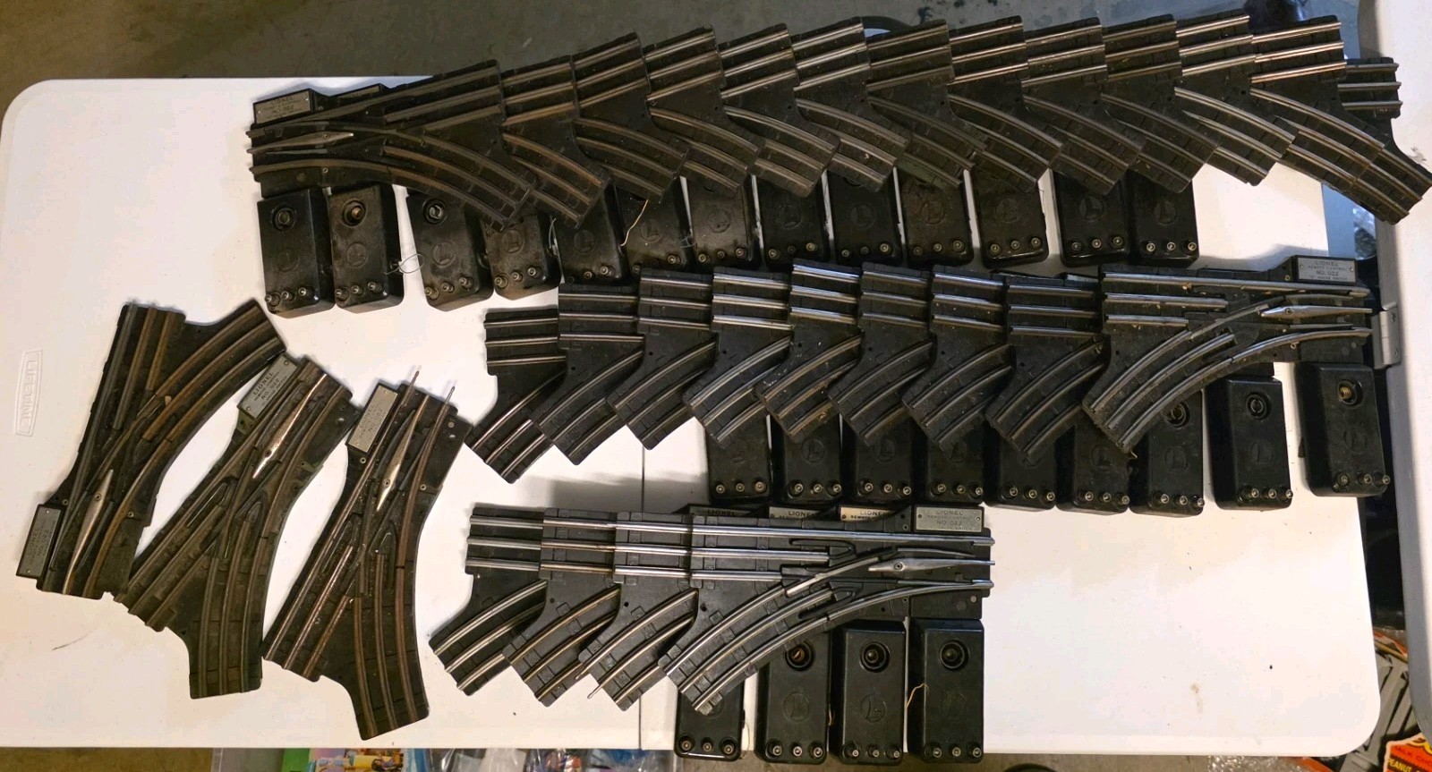Lionel O Gauge 3-Rail Remote Control 022 Switch Track Turnouts Lot UNTESTED PART Lionel O Gauge 3-Rail Remote Control 022 Switch Track Turnouts Lot UNTESTED PART