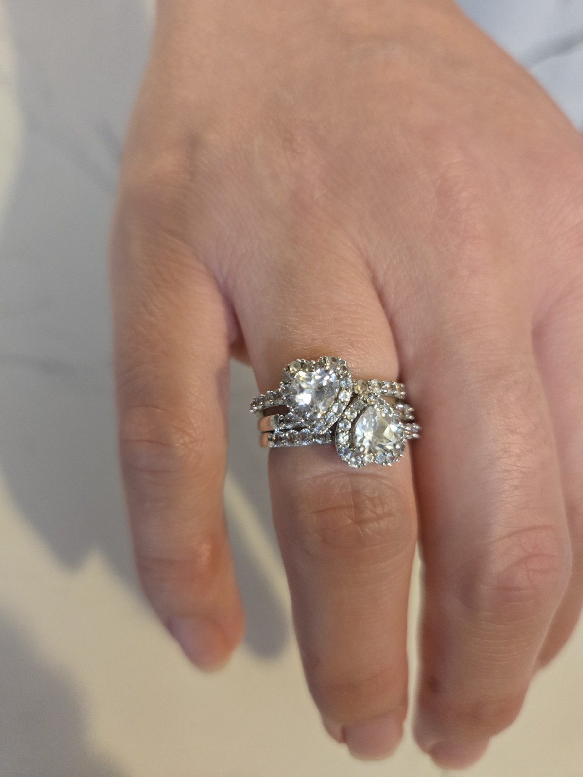 Zales Sapphire Ring 925 Promise/Wedding Set 3 Zales Sapphire Ring 925 Promise/Wedding Set 3