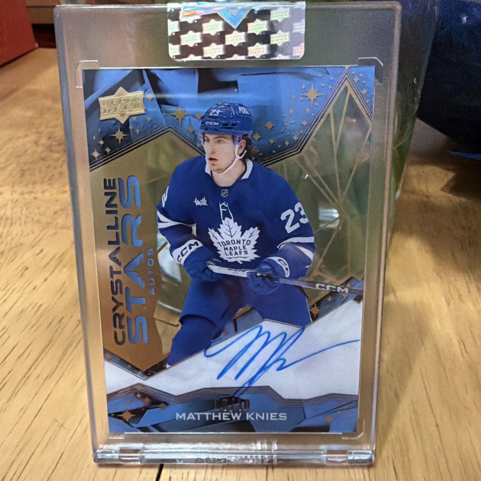 2024-25 UD Clear Cut Crystalline Stars Autos Blue /10 Matthew Knies CSA-MK 2024-25 UD Clear Cut Crystalline Stars Autos Blue /10 Matthew Knies CSA-MK