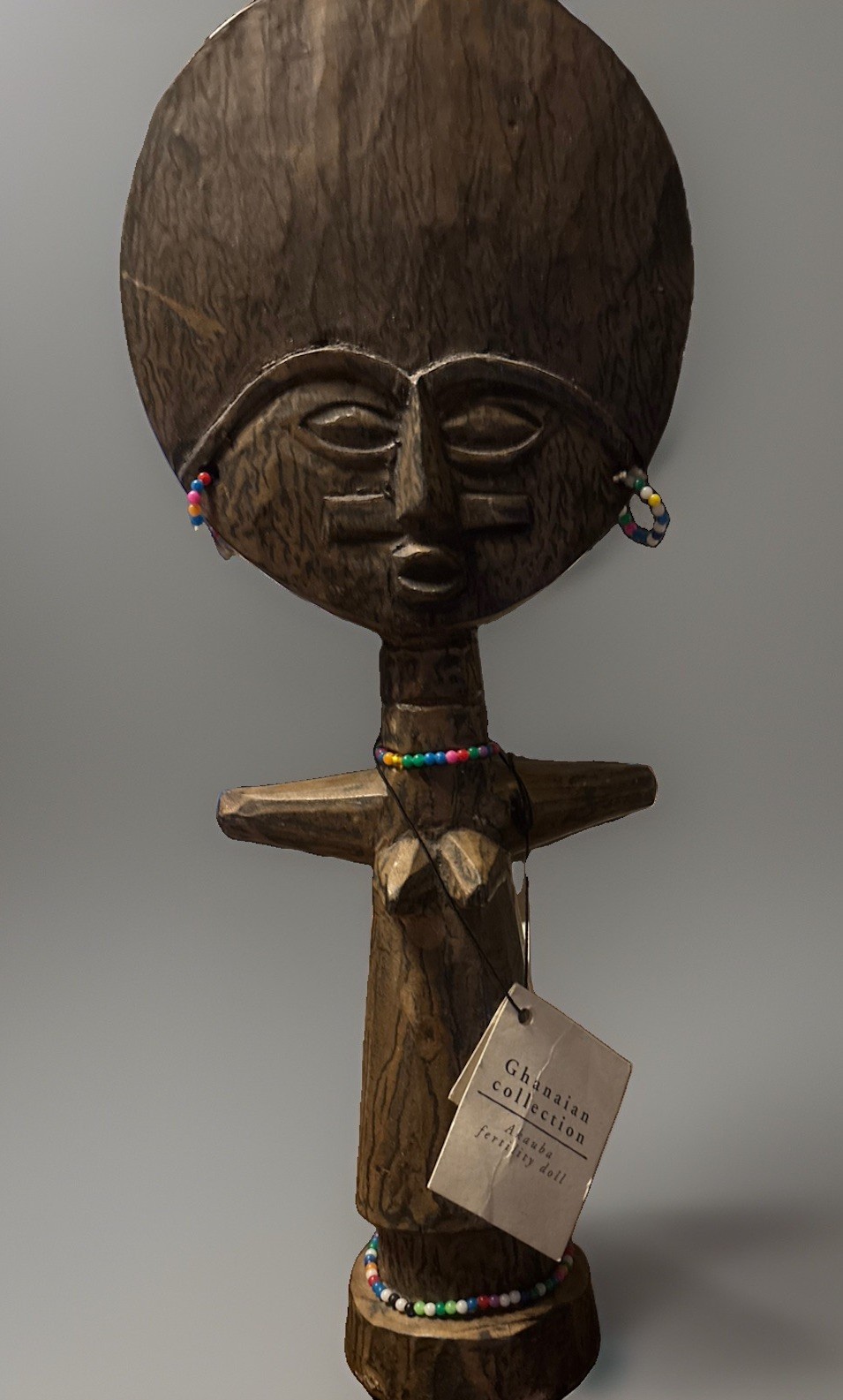 VTG African Akua’ba Fertility Doll Carved Wood Statue Ghana Ashanti Style 13.5” VTG African Akua’ba Fertility Doll Carved Wood Statue Ghana Ashanti Style 13.5”
