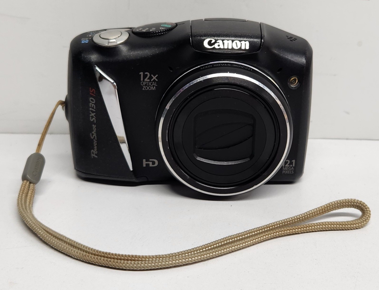 Canon PowerShot SX130 IS Digital Camera 12.1MP 12X Optical Zoom HD W/ SD Tested