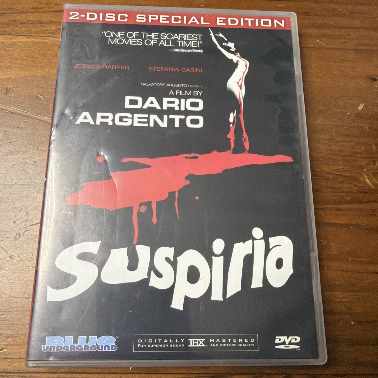 Suspiria 1977 DVD Widescreen Starring Jessica Harper Blue Underground OOP Suspiria 1977 DVD Widescreen Starring Jessica Harper Blue Underground OOP